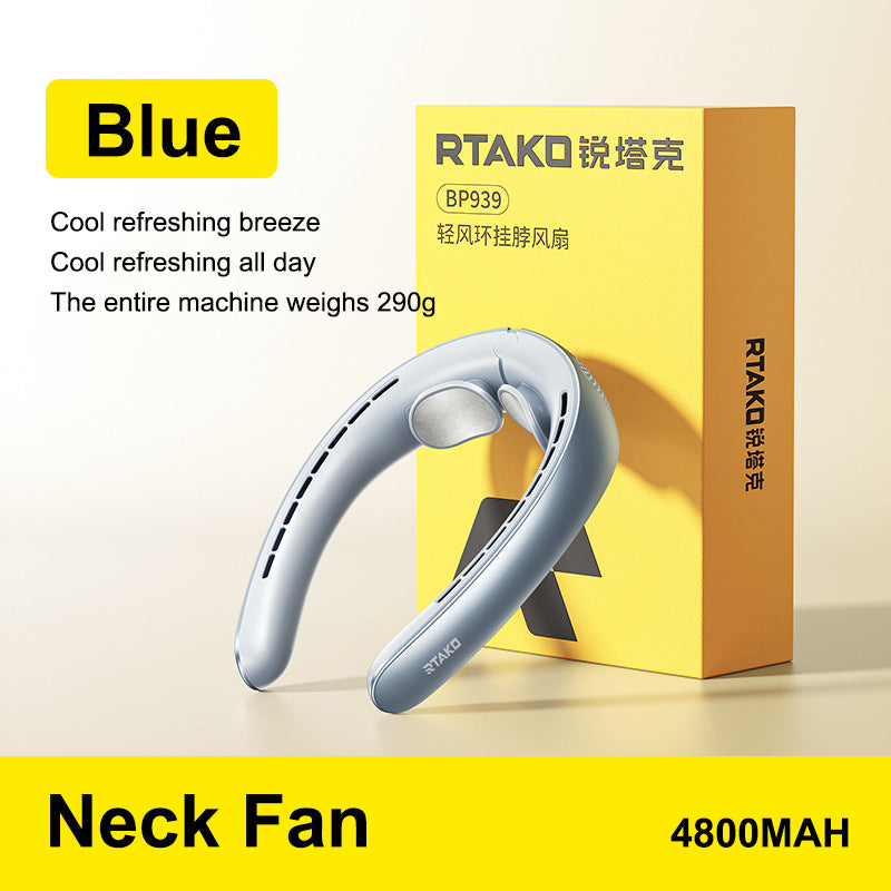Leafless Neck-Hanging Fan Portable USB Rechargeable Personal Mini Fan