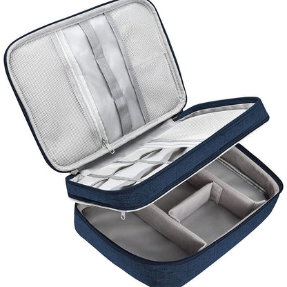Waterproof Travel Cable Organizer Bag Portable Digital Electronics Storage Pouch for USB Cables Chargers & Gadgets