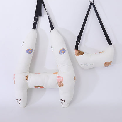 Car Sleeping Pillow Dual purpose Cotton Breathable Summer Car Adult Adult Children Washed Pillow Interior Supplies