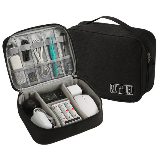 Waterproof Travel Cable Organizer Bag Portable Digital Electronics Storage Pouch for USB Cables Chargers & Gadgets