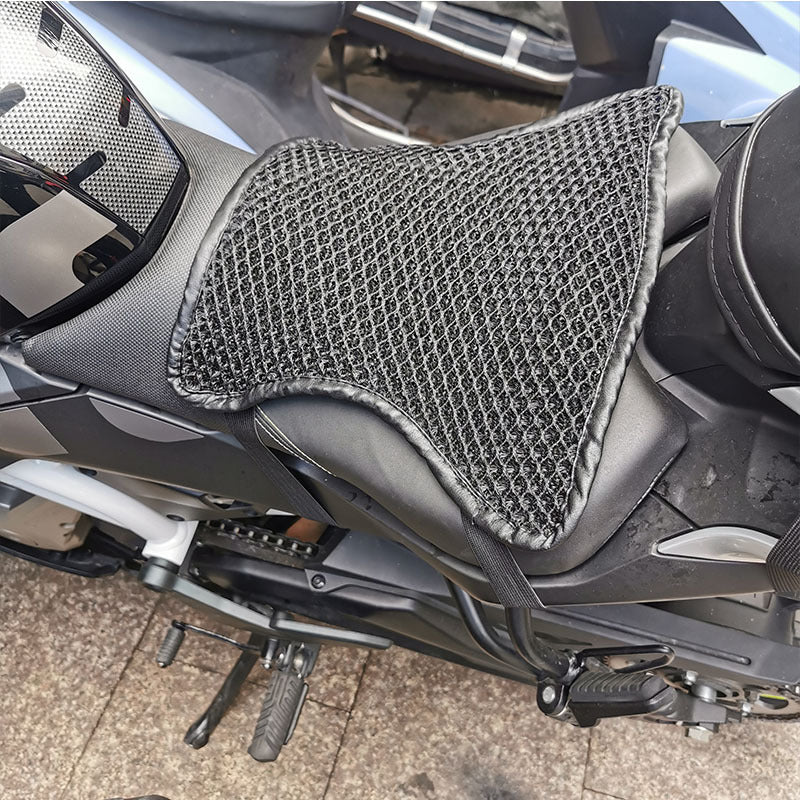 Motorcycle Seat Cover Sun Protection Heat Insulation 3D Mesh Seat Pad Breathable Moisture-Wicking Cool Summer Motorcycle Seat Cover