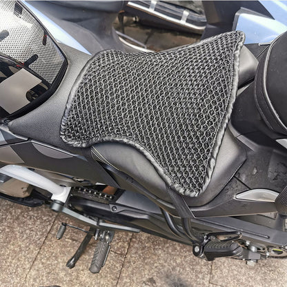 Motorcycle Seat Cover Sun Protection Heat Insulation 3D Mesh Seat Pad Breathable Moisture-Wicking Cool Summer Motorcycle Seat Cover