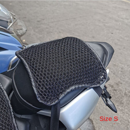 Motorcycle Seat Cover Sun Protection Heat Insulation 3D Mesh Seat Pad Breathable Moisture-Wicking Cool Summer Motorcycle Seat Cover