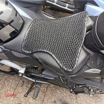 Motorcycle Seat Cover Sun Protection Heat Insulation 3D Mesh Seat Pad Breathable Moisture-Wicking Cool Summer Motorcycle Seat Cover