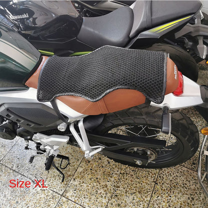 Motorcycle Seat Cover Sun Protection Heat Insulation 3D Mesh Seat Pad Breathable Moisture-Wicking Cool Summer Motorcycle Seat Cover
