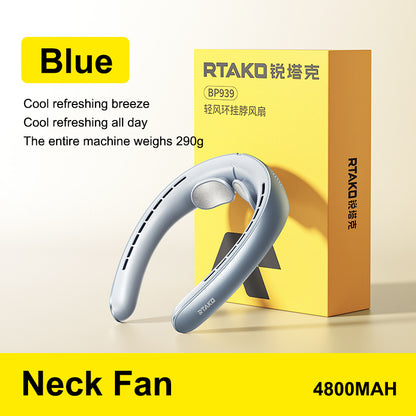 Leafless Neck-Hanging Fan Portable USB Rechargeable Personal Mini Fan